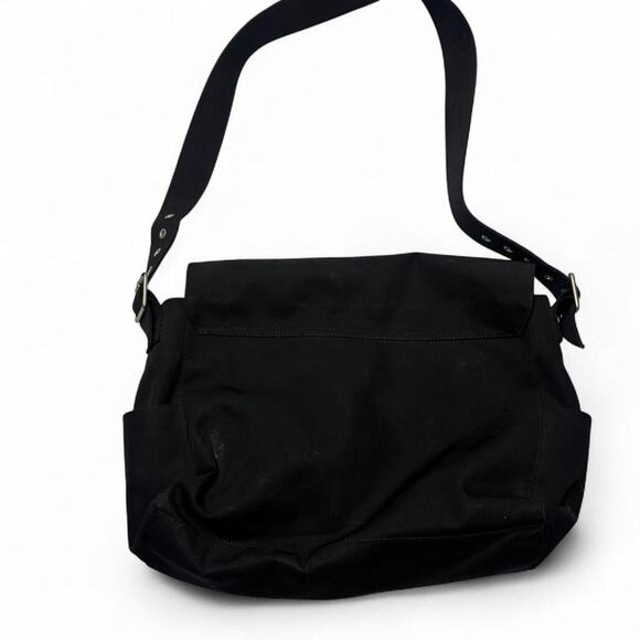 Large Black Buckled Detail Crossbody Computer Vintage Gap Bag Multiple Pockets - Picture 3 of 6